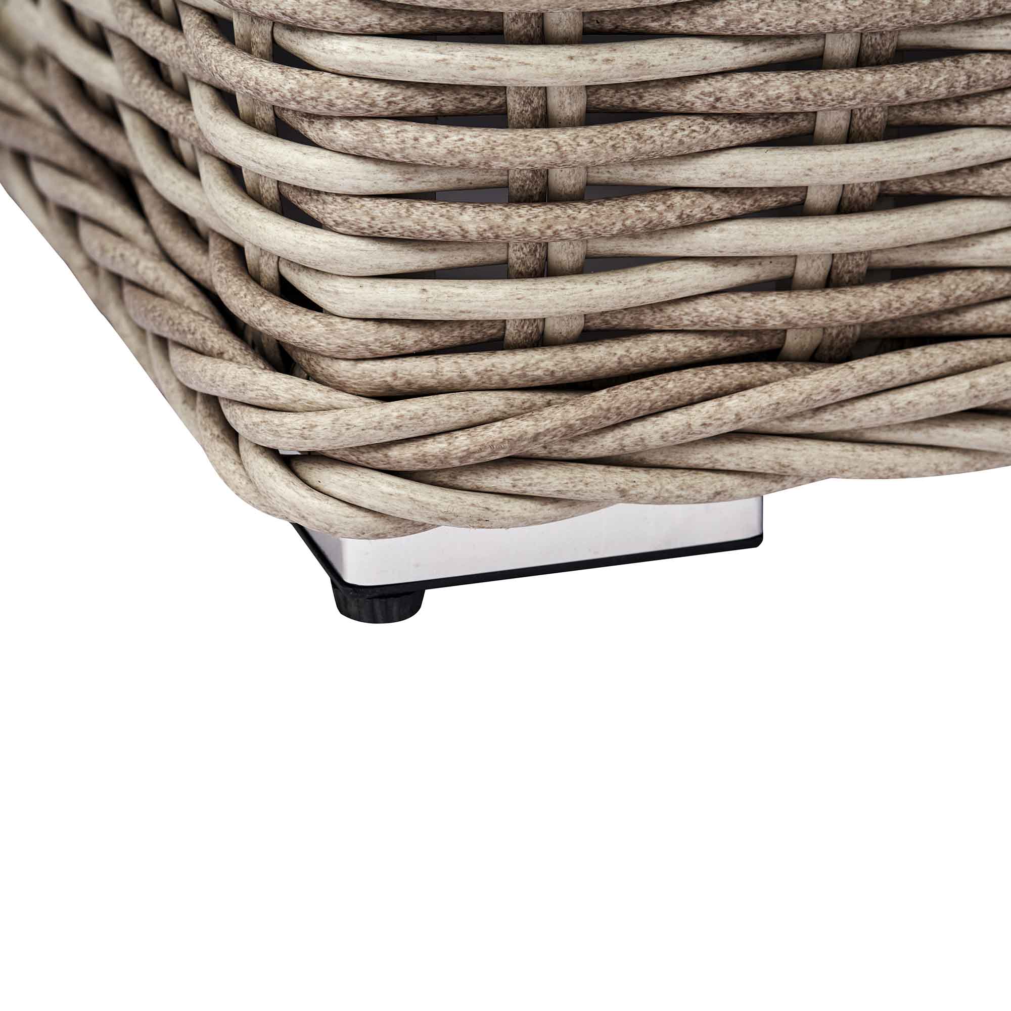 Bellagio Round Wicker Outdoor 1-Seater Sofa, Natural