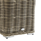 Bellagio Round Wicker Outdoor Side Table, Natural