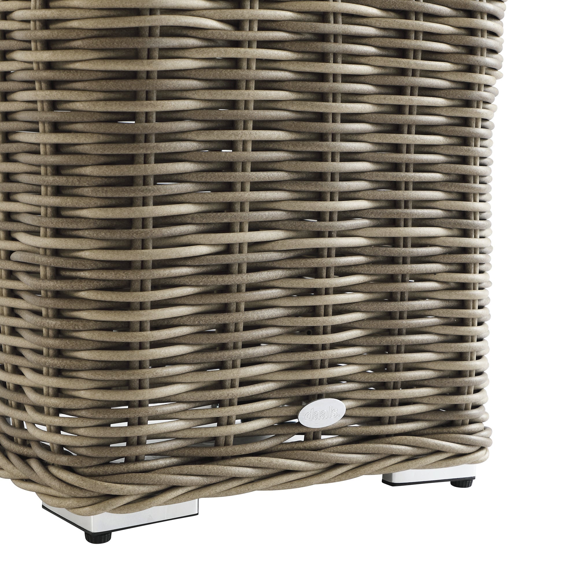 Bellagio Round Wicker Outdoor Side Table, Natural