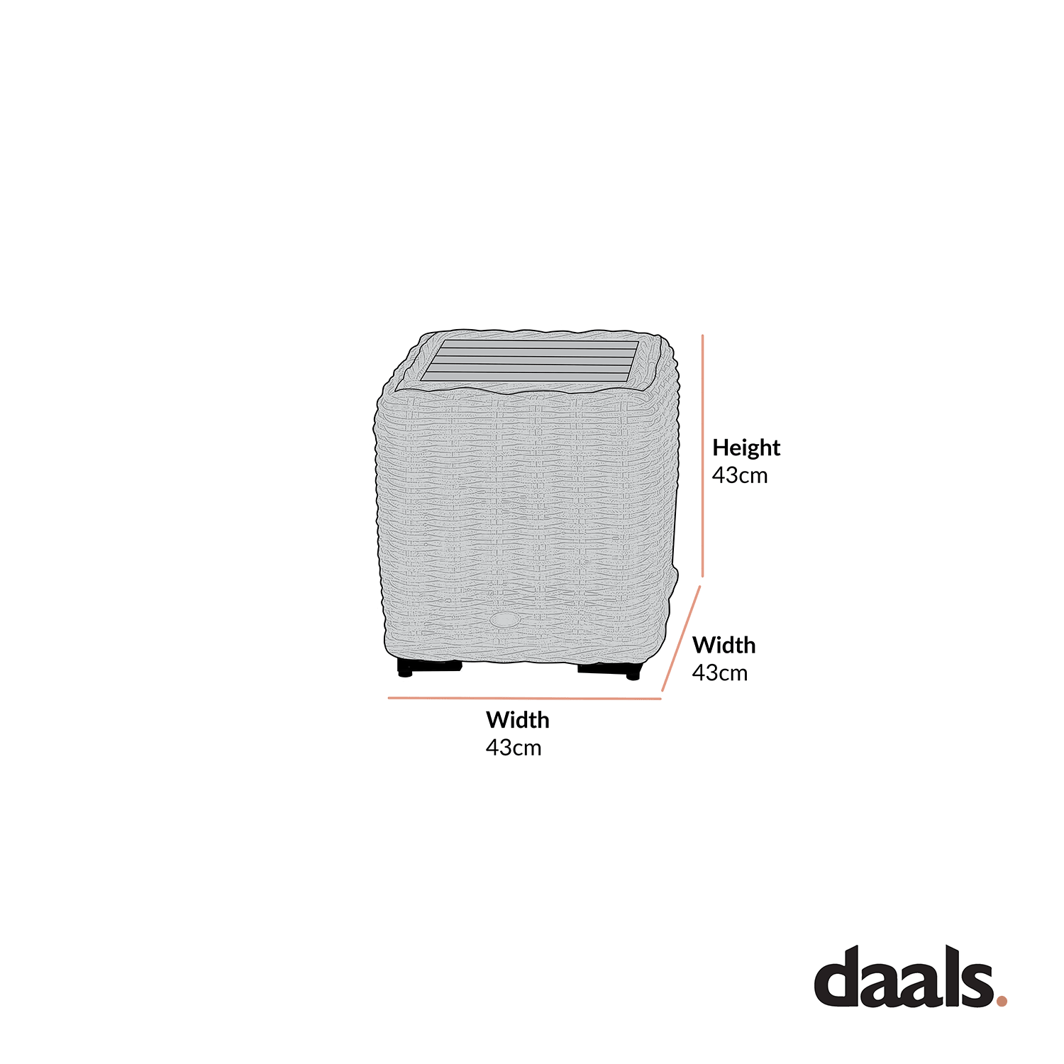 Bellagio Round Wicker Outdoor Side Table, White