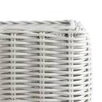 Bellagio Round Wicker Outdoor Side Table, White