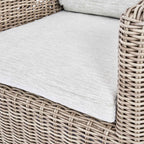 Bellagio Round Wicker Bistro Set with Rising Side Table, Natural