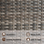 OVIOS 5-piece Patio Furniture Wicker Outdoor High-back Seating Set