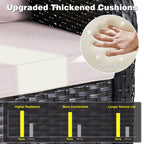 OVIOS 5-piece Patio Wicker High Back Conversation Set