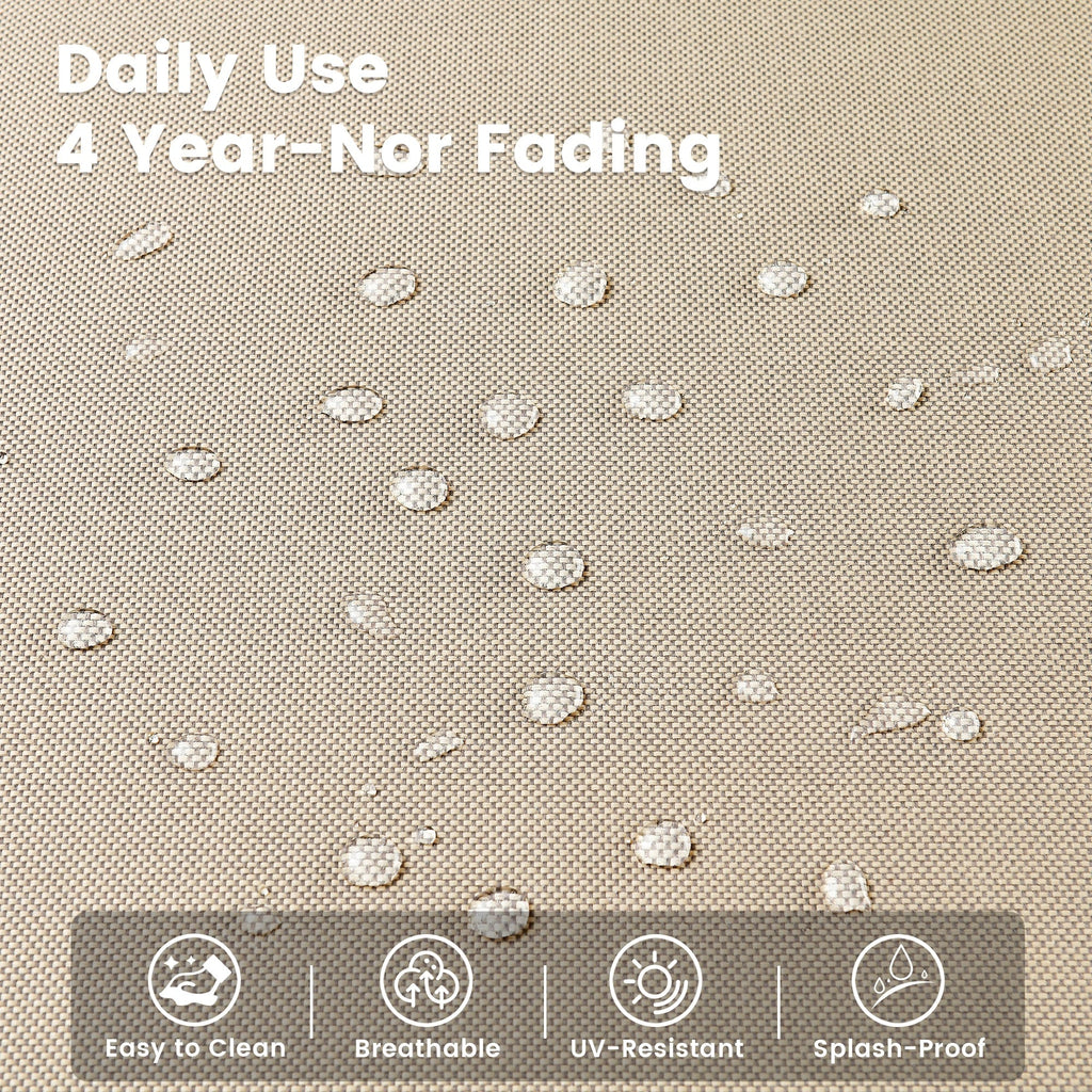 OVIOS 9 Pieces Outdoor Wicker Swivel Chair Set With Fire Table