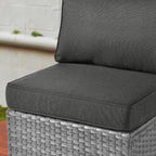 OVIOS Deep Seat Wicker 11-piece Sectional Set Swivel Chairs Fire Pit