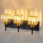 Ora Modern Dimmable Crystal Bathroom Light Fixtures Over Mirror Glam Vanity Lights