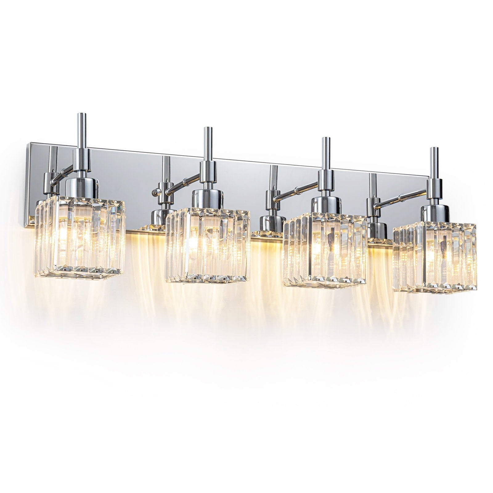 Ora Modern Dimmable Crystal Bathroom Light Fixtures Over Mirror Glam Vanity Lights