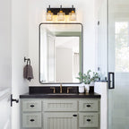 Modern Dimmable Crystal Bathroom Vanity Light Wall Sconces with Crystal Shades