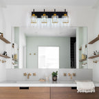 Modern Dimmable Crystal Bathroom Vanity Light Wall Sconces with Crystal Shades