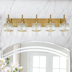 Ora Modern Dimmable Crystal Bathroom Light Fixtures Over Mirror Glam Vanity Lights