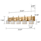 Ora Modern Dimmable Crystal Bathroom Light Fixtures Over Mirror Glam Vanity Lights