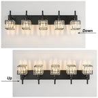 Ora Modern Dimmable Crystal Bathroom Light Fixtures Over Mirror Glam Vanity Lights