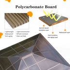 EROMMY Hardtop Gazebo,Outdoor Pergola with Double Roof & Netting & Curtains,Heavy Duty Canopy for Patio, Backyard, Pool party