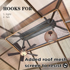 EROMMY Hardtop Gazebo,Outdoor Pergola with Double Roof & Netting & Curtains,Heavy Duty Canopy for Patio, Backyard, Pool party