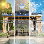 EROMMY Hardtop Gazebo,Outdoor Pergola with Double Roof & Netting & Curtains,Heavy Duty Canopy for Patio, Backyard, Pool party