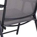 Outsunny 4-piece Folding Patio Chair Set with a Simple & Chic Design, Comfortable for the Deck, Garden, Yard & Travel