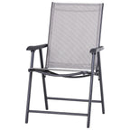 Outsunny 4-piece Folding Patio Chair Set with a Simple & Chic Design, Comfortable for the Deck, Garden, Yard & Travel