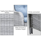 Gymojoy Outdoor Loveseat Wicker Sofa Set Rattan Sofa