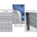 Gymojoy Outdoor Loveseat Wicker Sofa Set Rattan Sofa