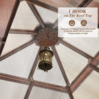 Hardtop Gazebo for Backyard – Permanent Pergola with Netting, Curtains & Double Roof, All-Weather Outdoor Shelter