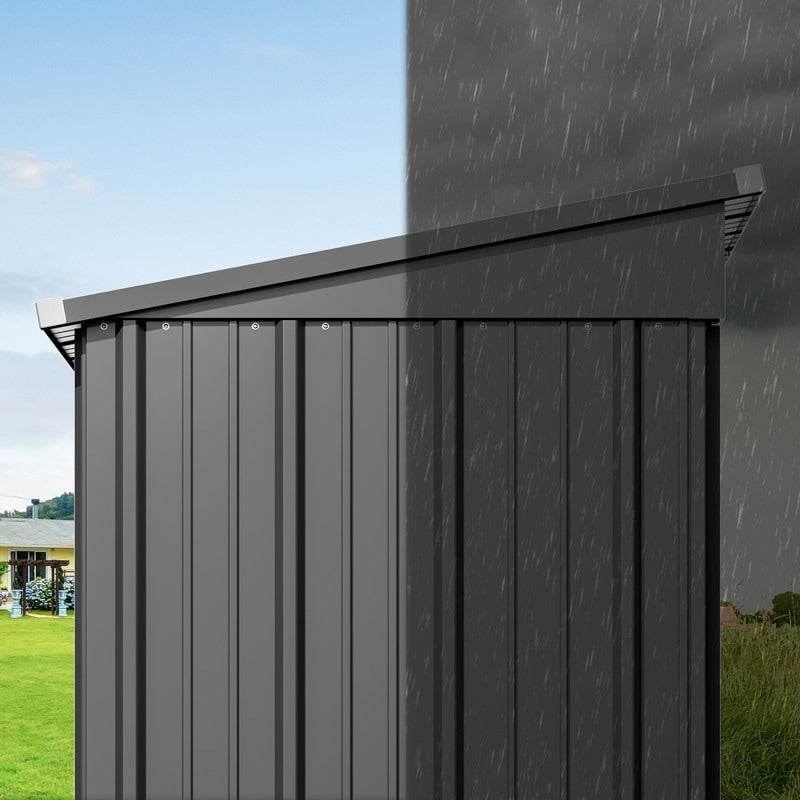 Outdoor Storage Metal Shed Garden Tool Shed with Lockable Door for Patio Furniture and Tools