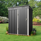 Outdoor Storage Metal Shed Garden Tool Shed with Lockable Door for Patio Furniture and Tools