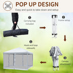 Outsunny 10' x 10' Heavy Duty Pop Up Canopy with Removable Mesh Sidewall Netting, Easy Setup Design, Outdoor Party Event