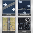 Outsunny 10' x 10' Heavy Duty Pop Up Canopy with Removable Mesh Sidewall Netting, Easy Setup Design, Outdoor Party Event