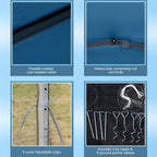 Outsunny 10' x 10' Heavy Duty Pop Up Canopy with Removable Mesh Sidewall Netting, Easy Setup Design, Outdoor Party Event