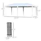 Outsunny Heavy Duty Pop Up Canopy with Sturdy Frame, UV Fighting Roof, Carry Bag for Patio, Backyard, Beach, Garden
