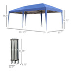 Outsunny Heavy Duty Pop Up Canopy with Sturdy Frame, UV Fighting Roof, Carry Bag for Patio, Backyard, Beach, Garden