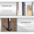 Outsunny Heavy Duty Pop Up Canopy with Sturdy Frame, UV Fighting Roof, Carry Bag for Patio, Backyard, Beach, Garden