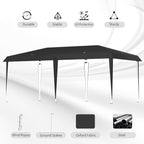 Outsunny Heavy Duty Pop Up Canopy with Sturdy Frame, UV Fighting Roof, Carry Bag for Patio, Backyard, Beach, Garden