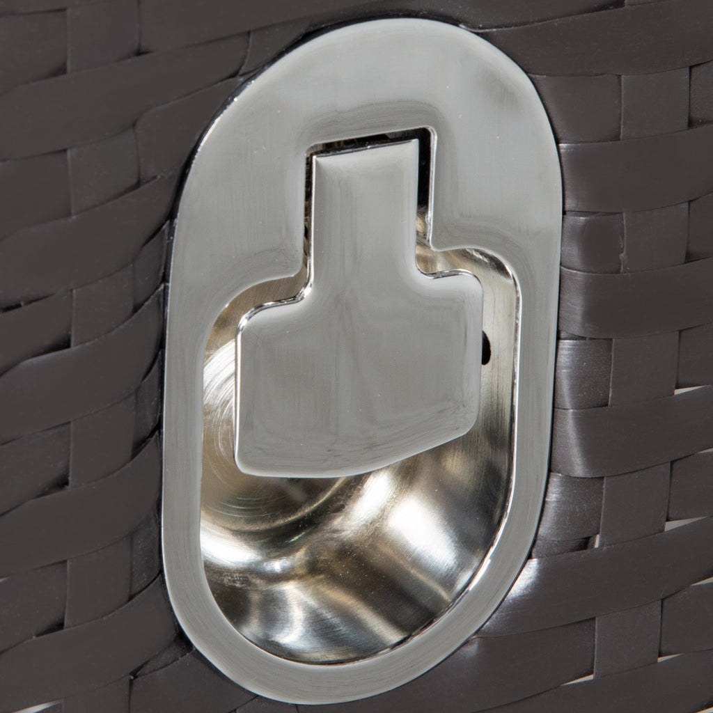 Outsunny 3 Pieces Patio PE Rattan Sofa Set, Outdoor Recliner Chairs Wood Grain plastic Top Coffee Table