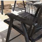 Outsunny 4-piece Folding Patio Chair Set with a Simple & Chic Design, Comfortable for the Deck, Garden, Yard & Travel