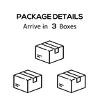 Outsunny 5 PCS L Shaped Patio Furniture Set, Wood Outdoor Sectional Sofa Conversation Set, Grey