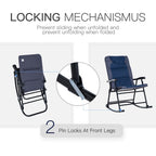 Outsunny Folding Rocking Chair Set with Padded Seat and Back, Pillow