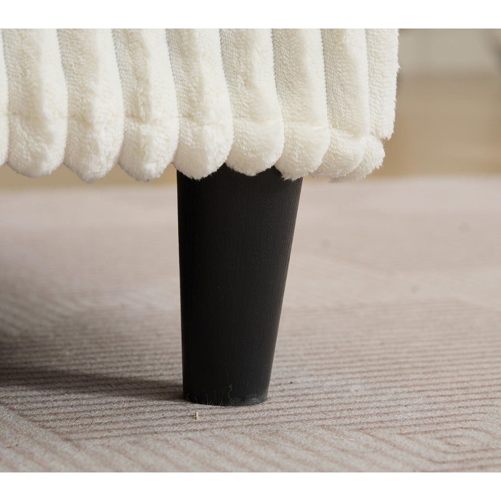 Oversized Chaise Lounge Fluffy Corduroy Sofa Bed Adjustable