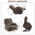 Oversized Electric Recliner Chair Elderly Power Lift Chair, 400 lbs.