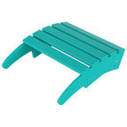 Polytrends Laguna Hdpe All Weather Outdoor Patio Foldable Adirondack Chair With Ottoman (2-Piece Set)