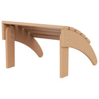 Polytrends Laguna Hdpe All Weather Outdoor Patio Foldable Adirondack Chair With Ottoman (2-Piece Set)