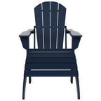 Polytrends Laguna Hdpe All Weather Outdoor Patio Foldable Adirondack Chair With Ottoman (2-Piece Set)