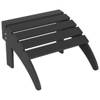 Polytrends Laguna Hdpe All Weather Outdoor Patio Foldable Adirondack Chair With Ottoman (2-Piece Set)