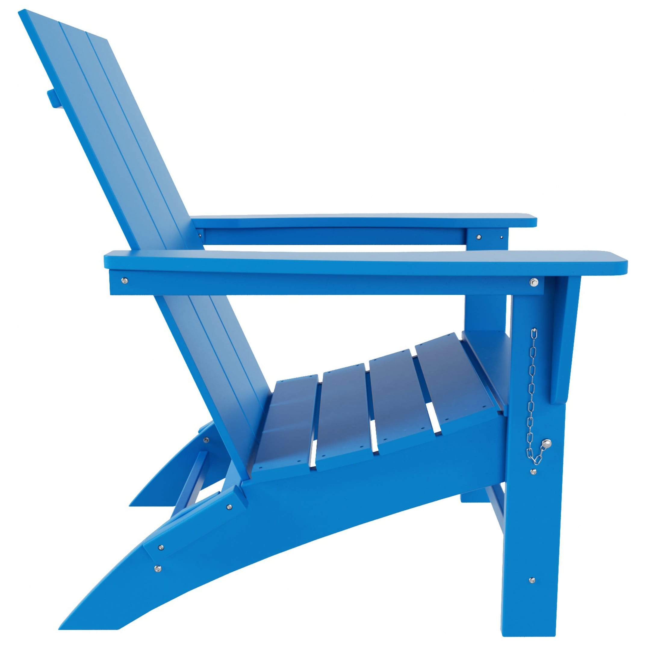 Polytrends Shoreside Modern Eco-Friendly All Weather Commercial-Residential Folding Adirondack Chair