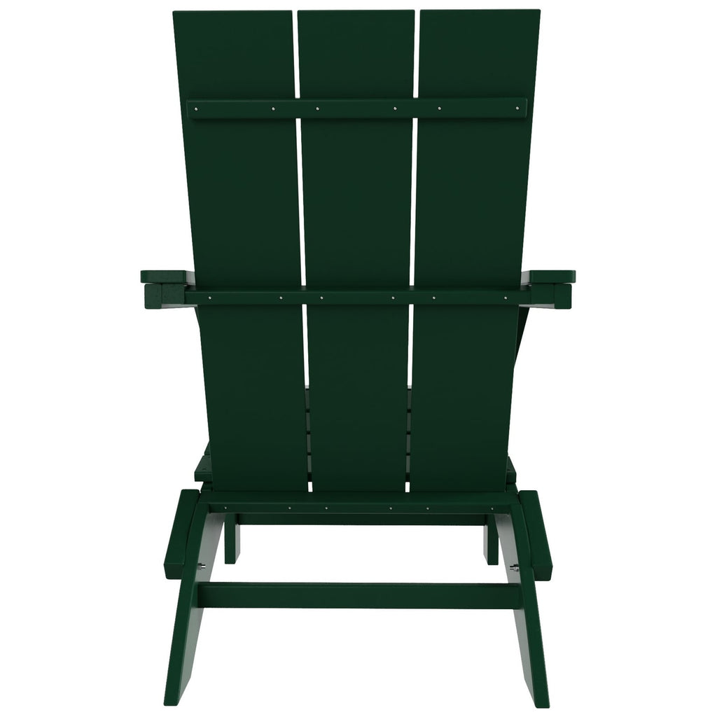 Polytrends Shoreside Modern Eco-Friendly All Weather Commercial-Residential Folding Adirondack Chair