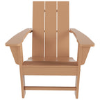 Polytrends Shoreside Modern Eco-Friendly All Weather Commercial-Residential Folding Adirondack Chair