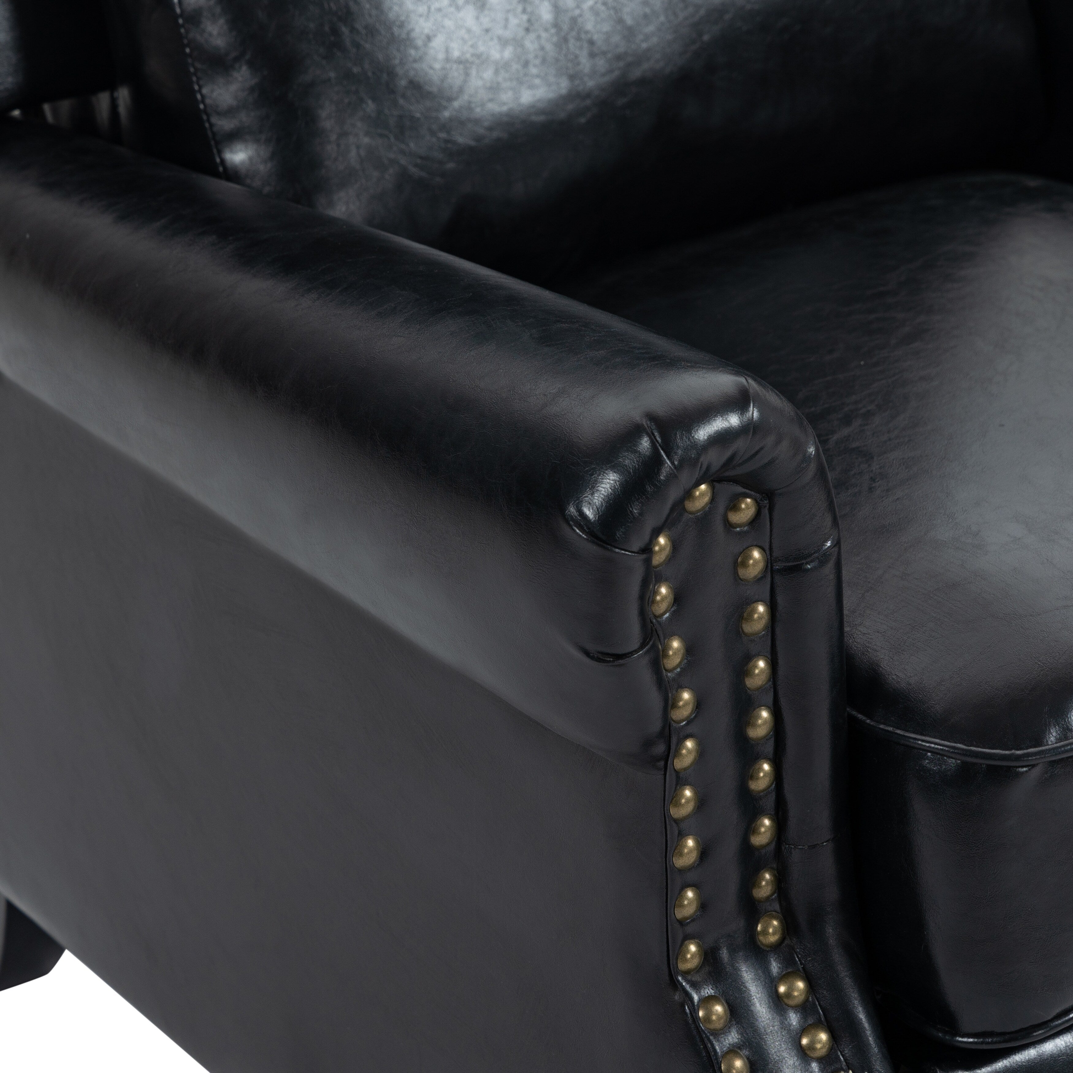 Manual Pushback Recliner Chairs with Nailhead Trim