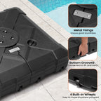 Pellebant 220 lbs Patio Cantilever Umbrella Base with Wheels - N/A