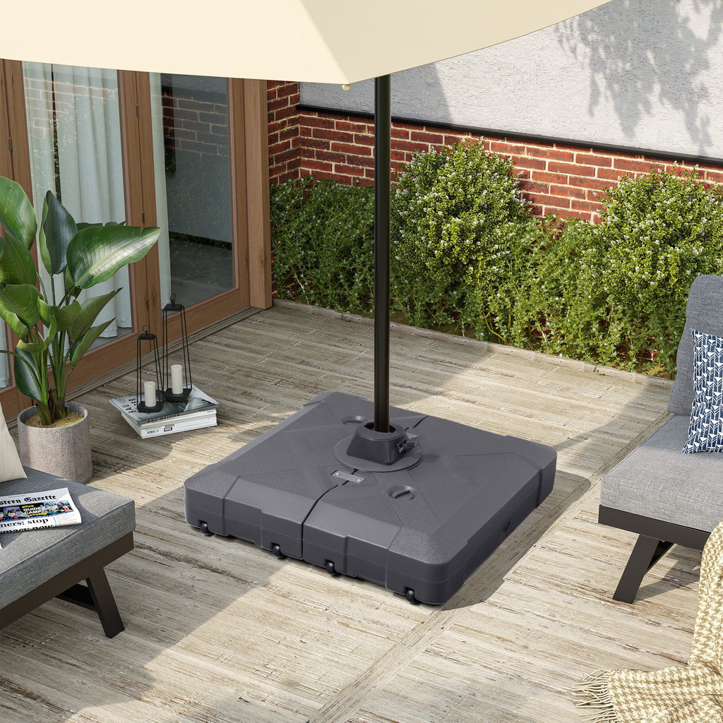 Pellebant 220 lbs Patio Cantilever Umbrella Base with Wheels - N/A
